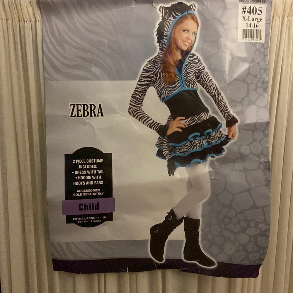 Kids Zebra Halloween Costume